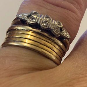 14 k vintage diamond band size 5